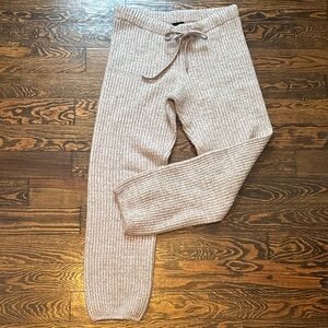 Monrow Cozy Knit Bottoms in Beige NWOT